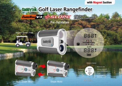 Caddytek Golf Laser Rangefinder, Caddyview V3 +Slope, 6X