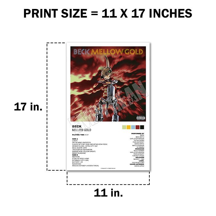 Beck Mellow Gold 1994 Vinyl Record LP Album Concept Poster Wall