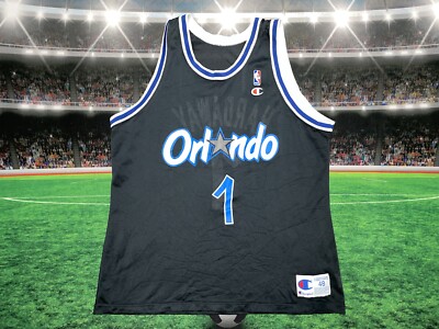 VTG 90s Champion Penny Hardaway #1 Orlando Magic Jersey Sz 48