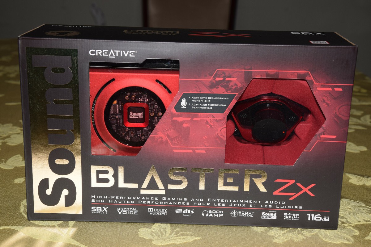 Creative Sound Blaster Zx SBX Gaming Audio Card w High Performance