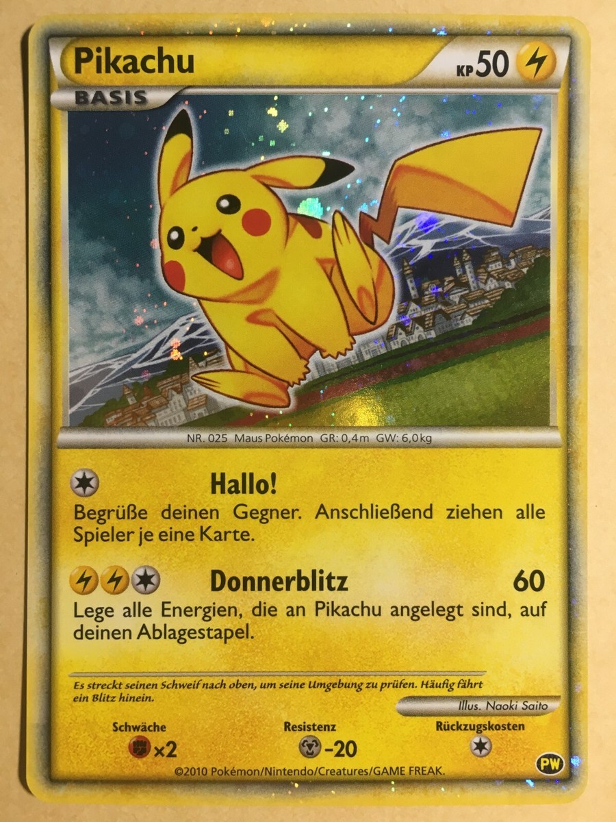 Pikachu Pokemon 2010 Holo PW Pikachu World (Japan Release) German