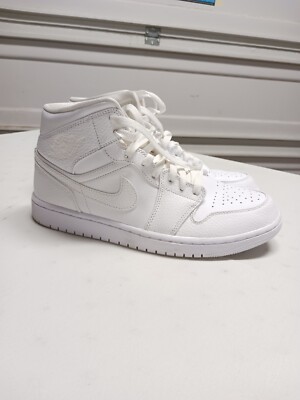 Size 9 - Jordan 1 Mid White | eBay