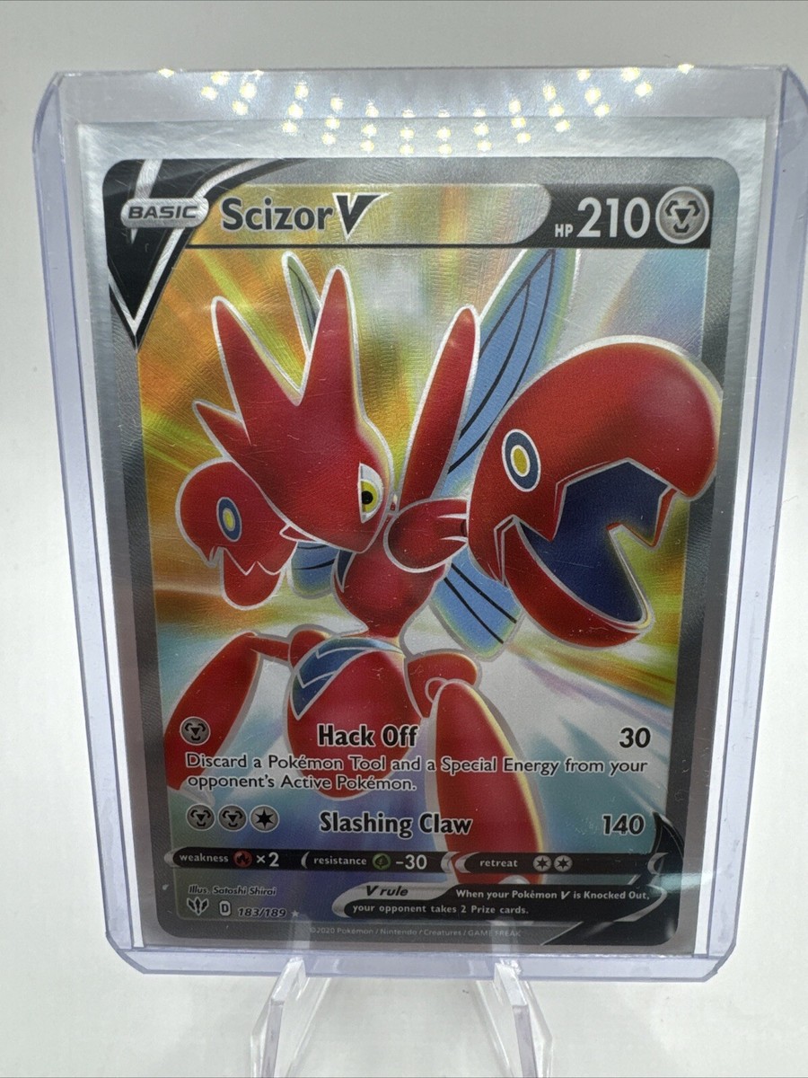 Scizor V NM 183/189 Darkness Ablaze Full Art Holo Ultra Rare