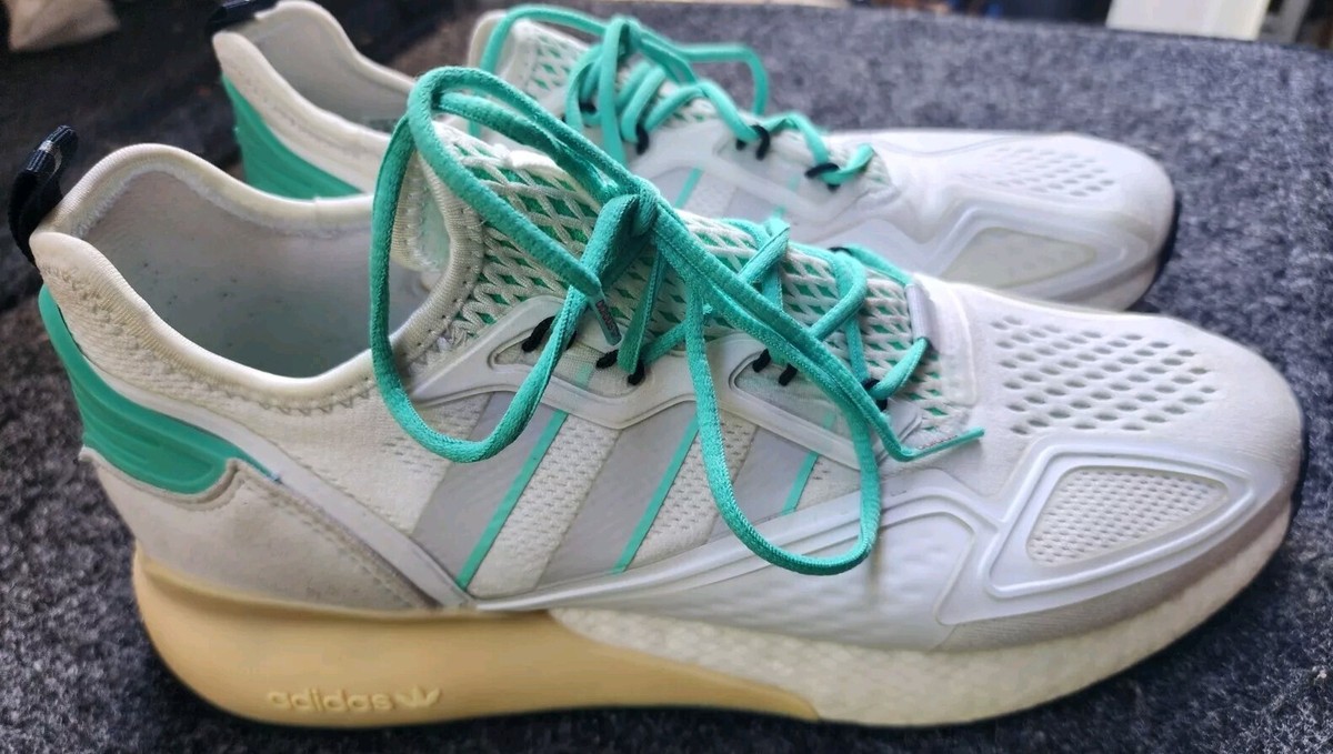 Size 10.5 - adidas ZX 2K Boost Gray Hi-Res Green 2020 | eBay