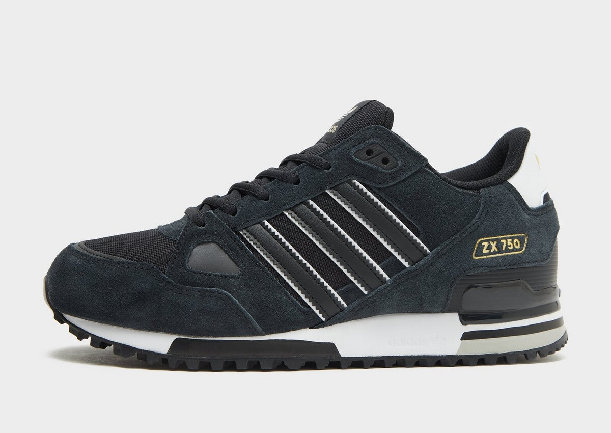 adidas Originals Men's ZX 750 Trainers in Black / White / Gold