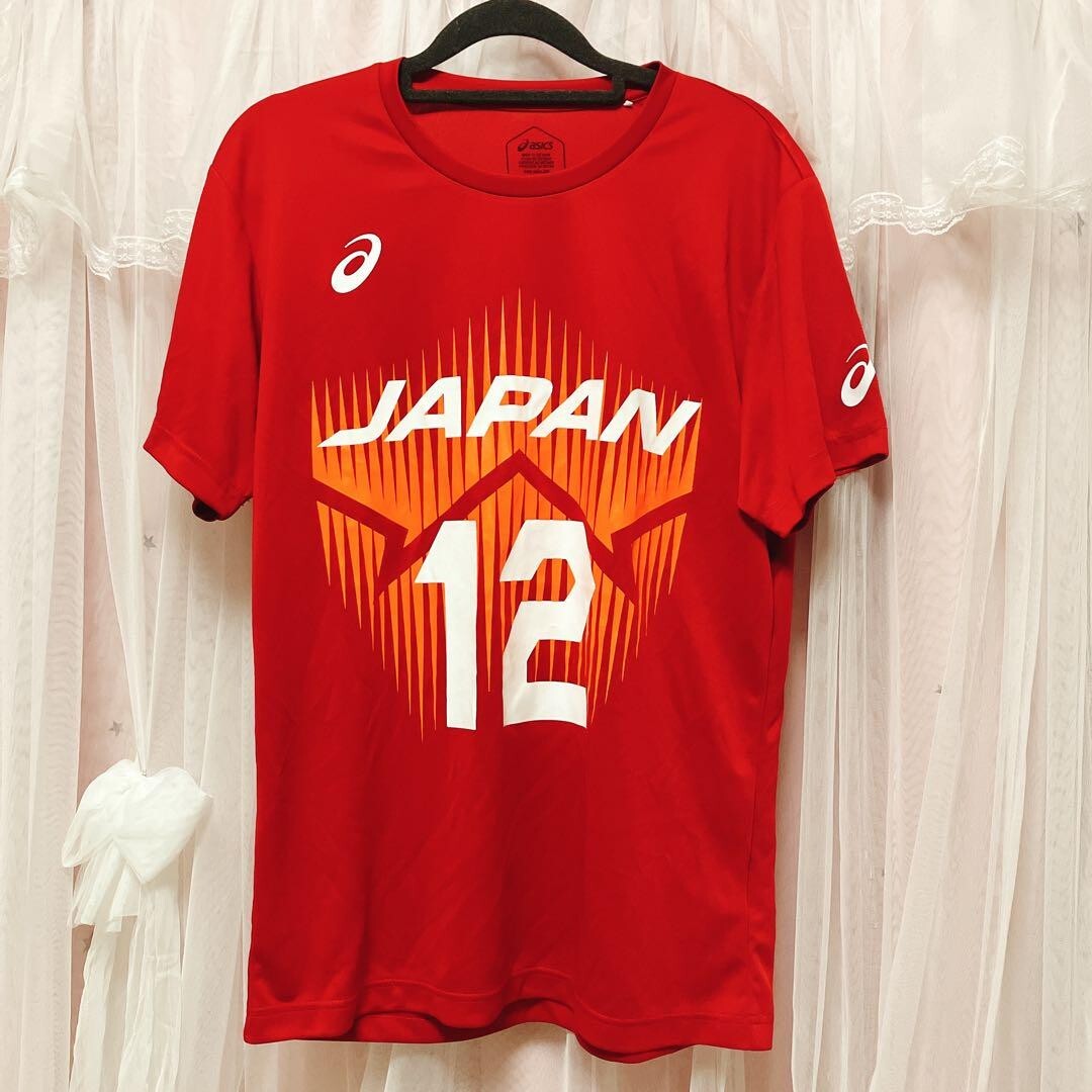 asics Ran Takahashi volleyball Japan official support T-shirt size