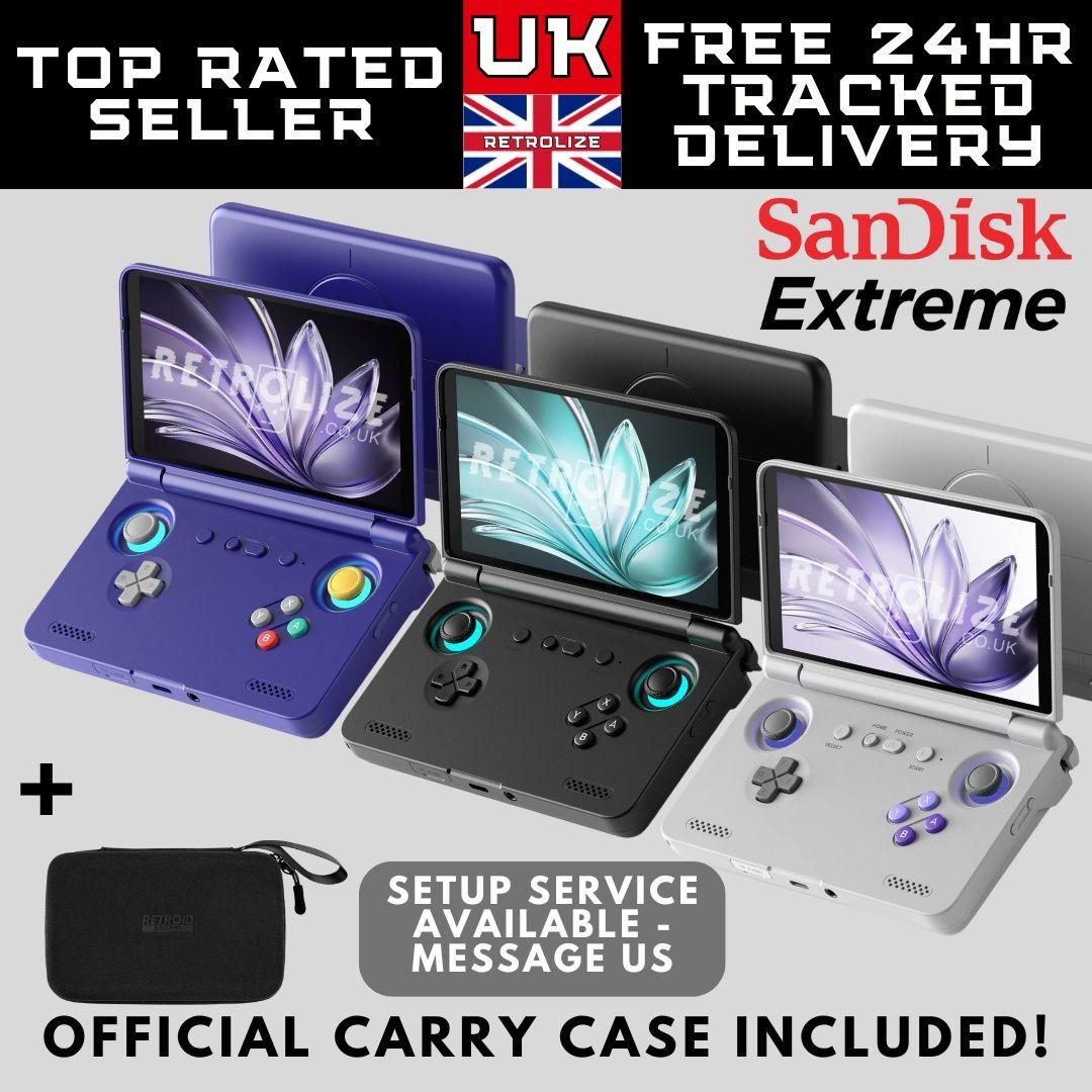 RETROID Pocket Flip 2 Emulation Console + 256GB SanDisk Extreme SD
