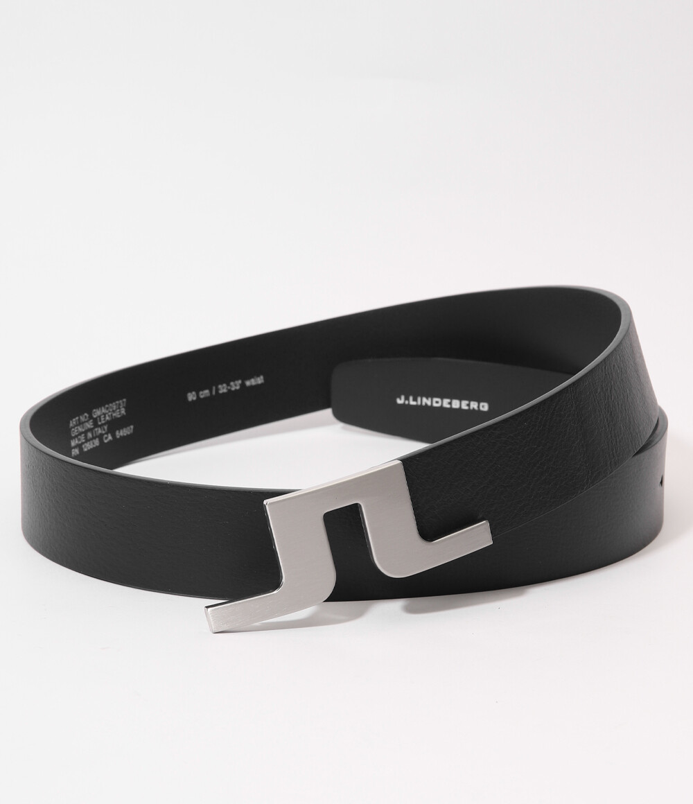 J.LINDEBERG Bridger Genuine Leather Mens Golf Belt Black Italy