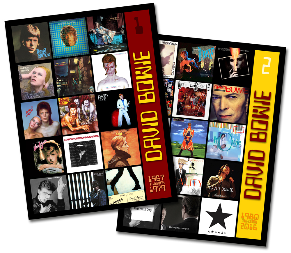 DAVID BOWIE - twin pack discography magnet set (two 3.75