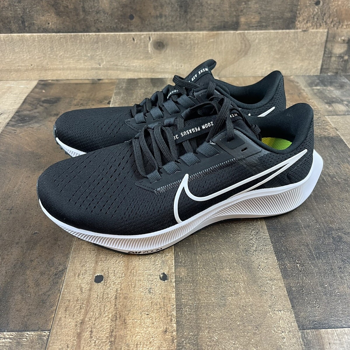 Nike Air Zoom Pegasus 38 4E Men Running Shoes Black Extra Wide