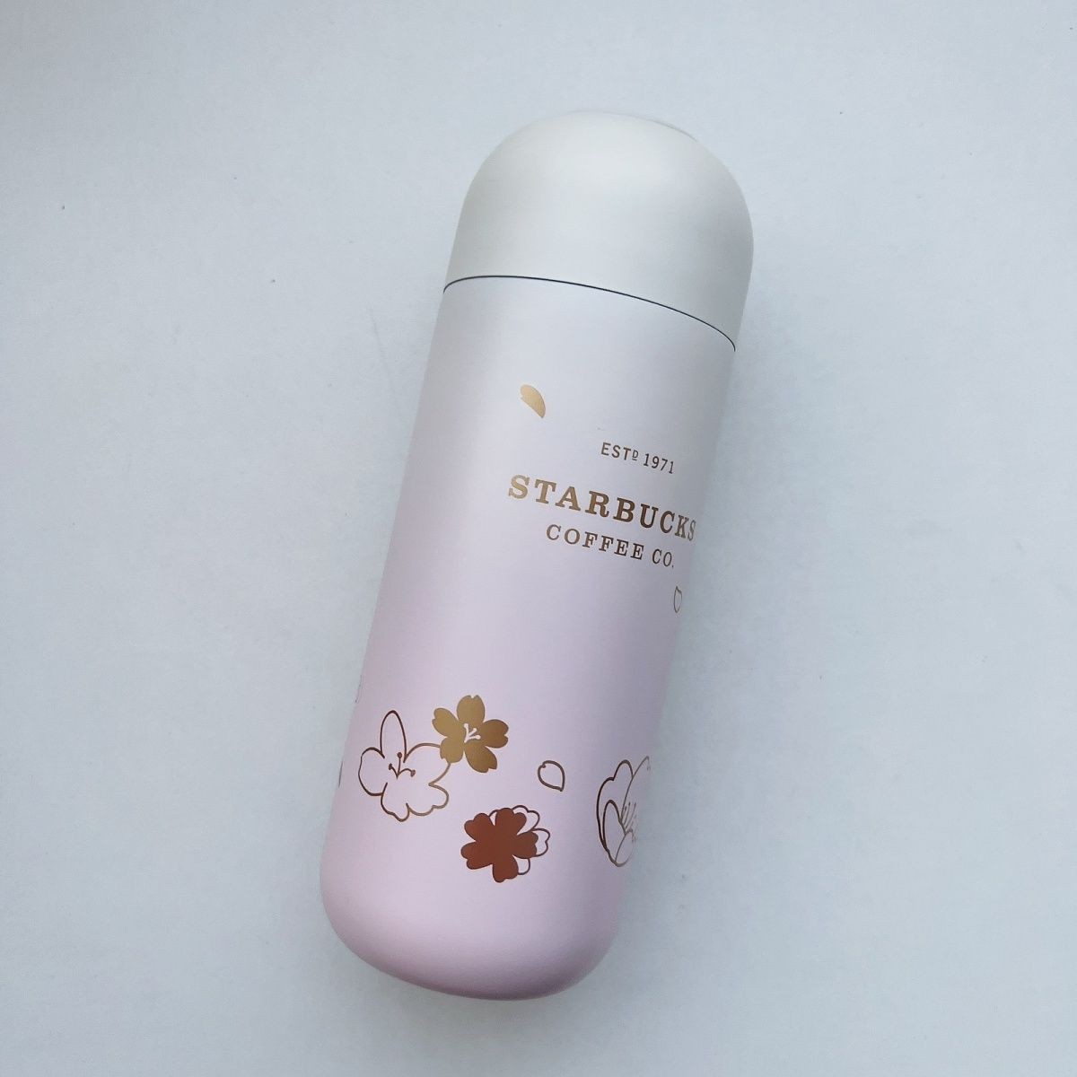 Starbucks China Sakura Vacuum Thermos – 13 oz Pink-White Gradient