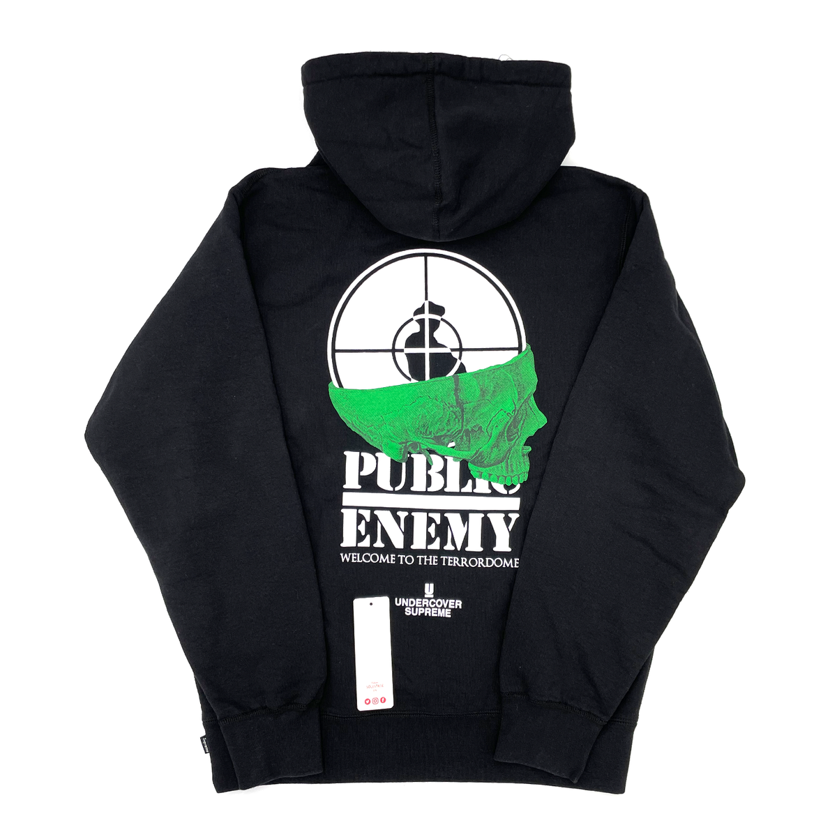 Supreme UNDERCOVER/Public Enemy Terrordome Hooded Sweatshirt Black