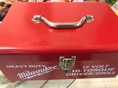 Vintage Milwaukee 12-Volt DRIVER/DRILL Heavy Duty RED WHITE Metal