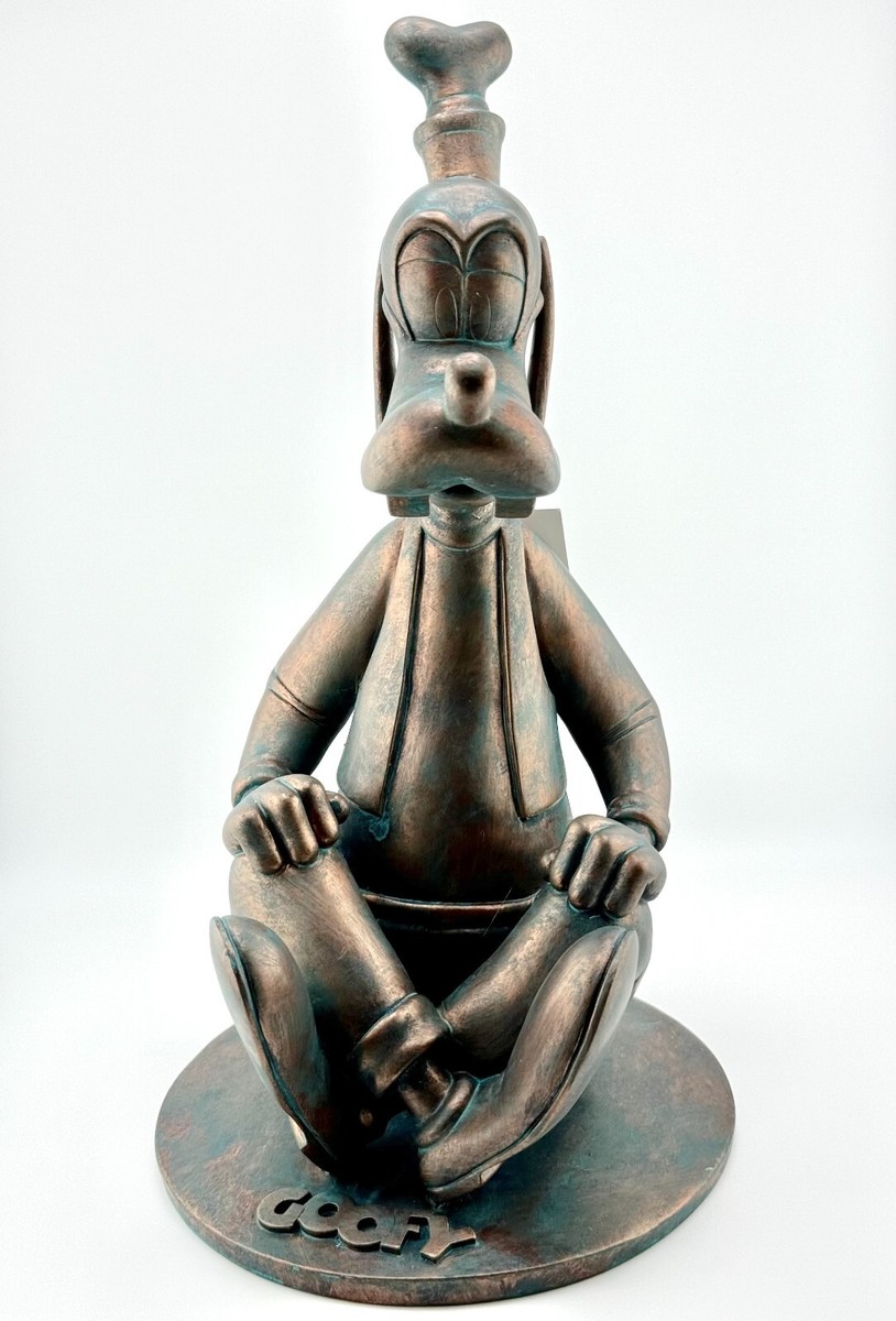 RARE Disney Parks Goofy Bronze Resin Garden Statue EPCOT Festival