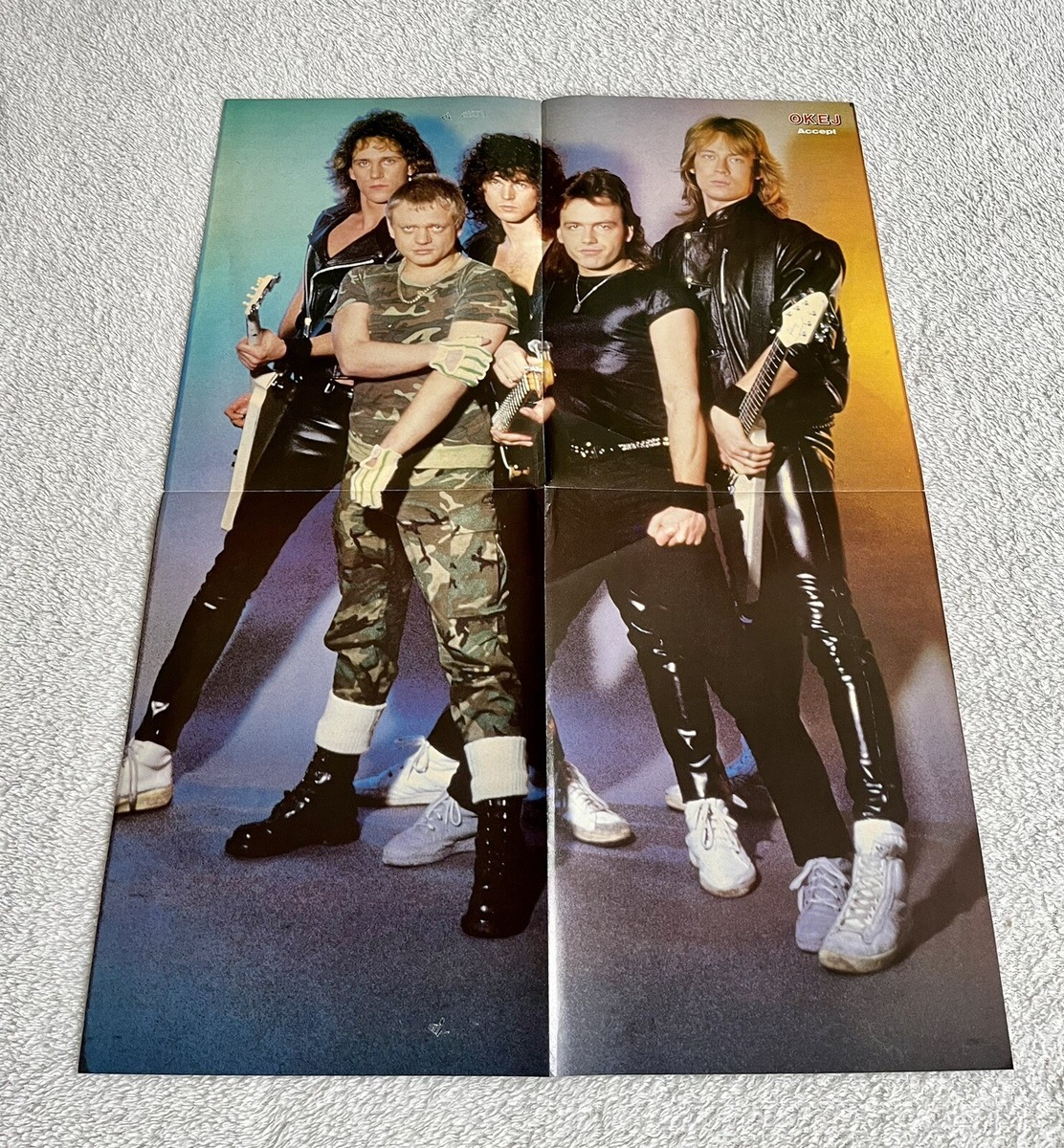 ACCEPT 1984 UDO DIRKSCHNEIDER Swedish Poster Music Magazine Okej