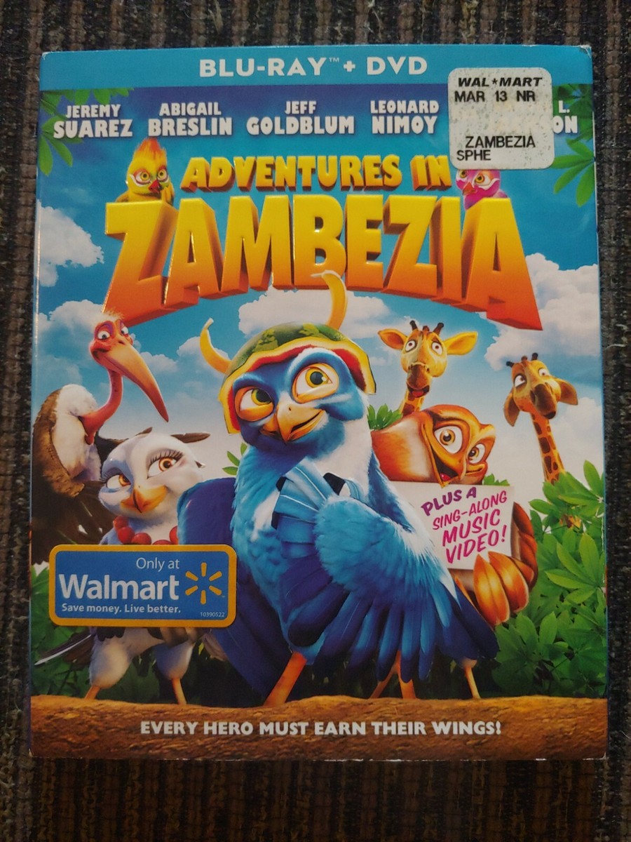 Adventures in Zambezia BLU-RAY & DVD COMBO LIKE NEW W/ SLIPCOVER