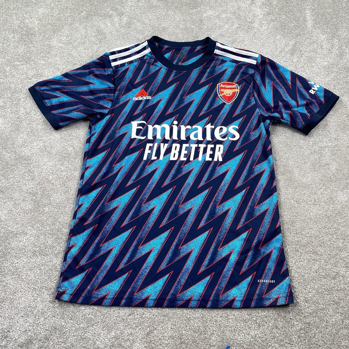 Adidas Arsenal 2021 22 Soccer Jersey Size M Blue Purple Premier