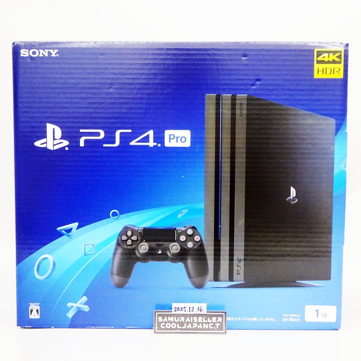 Sony PS4 PlayStation 4 Pro Jet Black 1TB Console CUH-7200BB01
