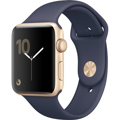 Apple Watch Series 2 42mm (Gold Aluminum Case, Midnight Blue Sport