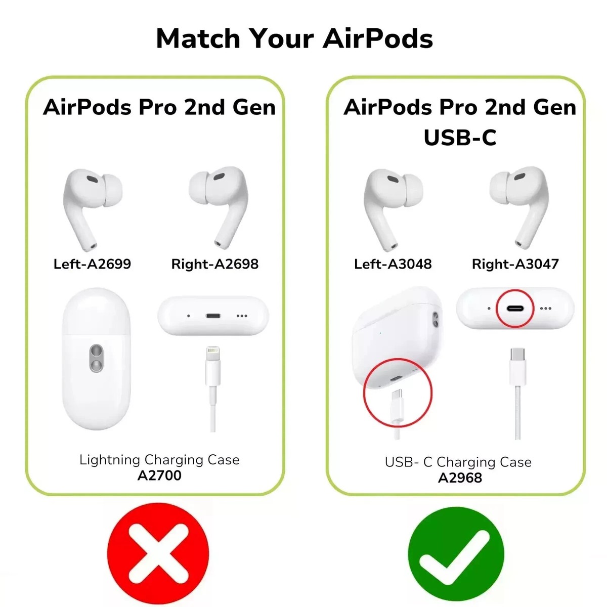 AirPods Pro 2nd Gen USB-C (3047/3048/2968) 1 YR WTY - SELECT 1