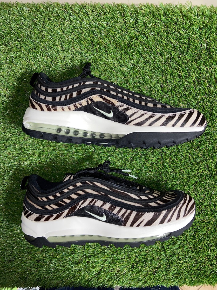 Nike Air Max 97 G NRG Golf Shoes Zebra Fur Black Sail DH1313-001