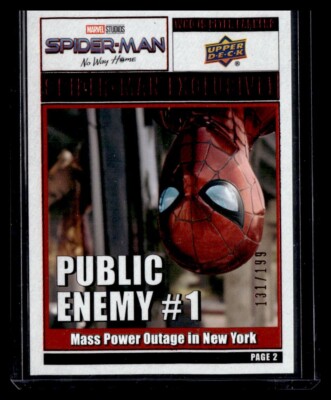 Upper Deck Spider-Man No Way Home Public Enemy #1 Red Foil #/199