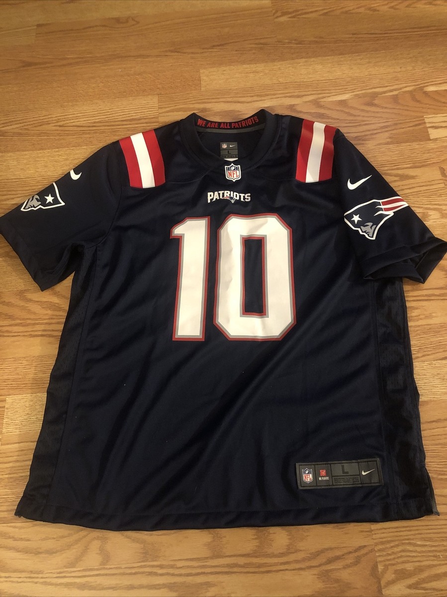 NFL Football New England Patriots Mac Jones QB #10 L Nike Home