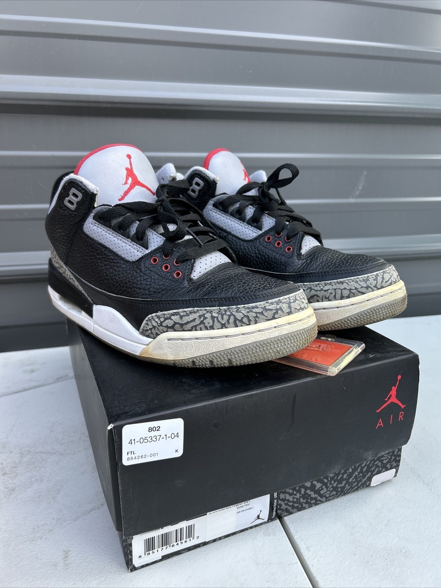 Nike Air Jordan 3 Retro Black Cement 2017 Size9 854262-001 OG III