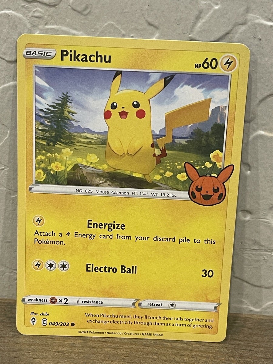2021 Pokemon Card Basic Pikachu Energize HP 60 Electro Ball 049
