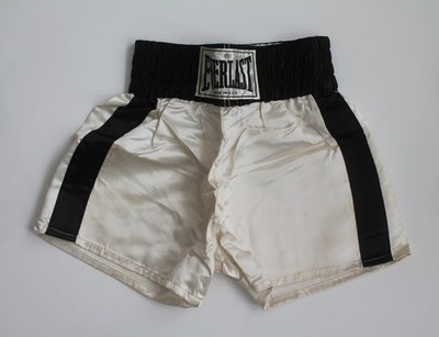 Vintage Everlast White w/black trim Boxing Trunks Shorts Adult