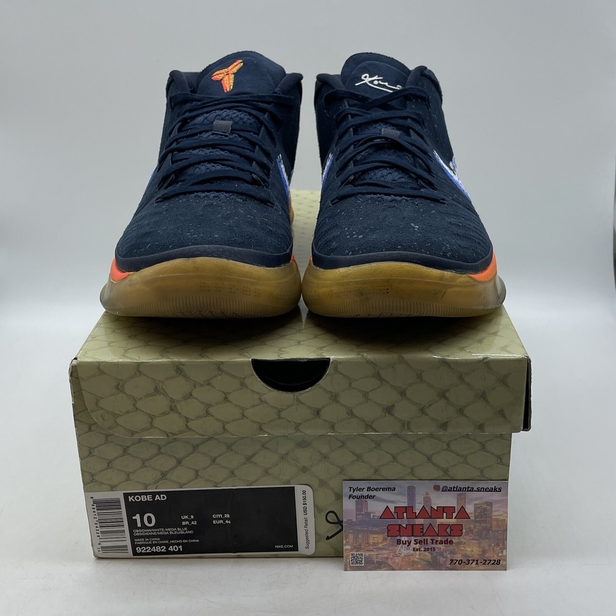 Size 10 - Nike Kobe A.D. Mid Rise Blue Orange Yellow (922482-401
