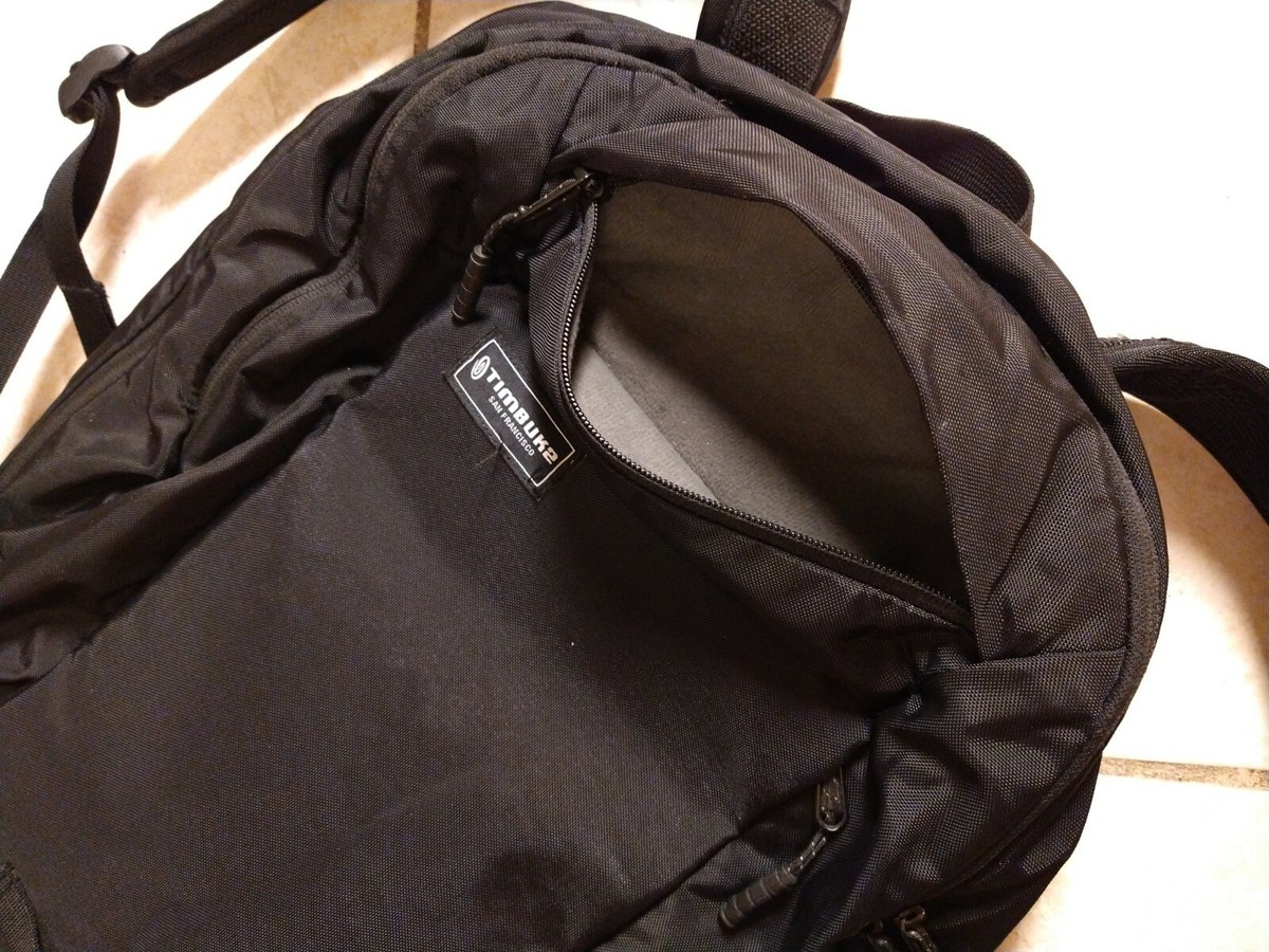 Timbuk2 San Francisco Black Padded Zippered Laptop Backpack 20