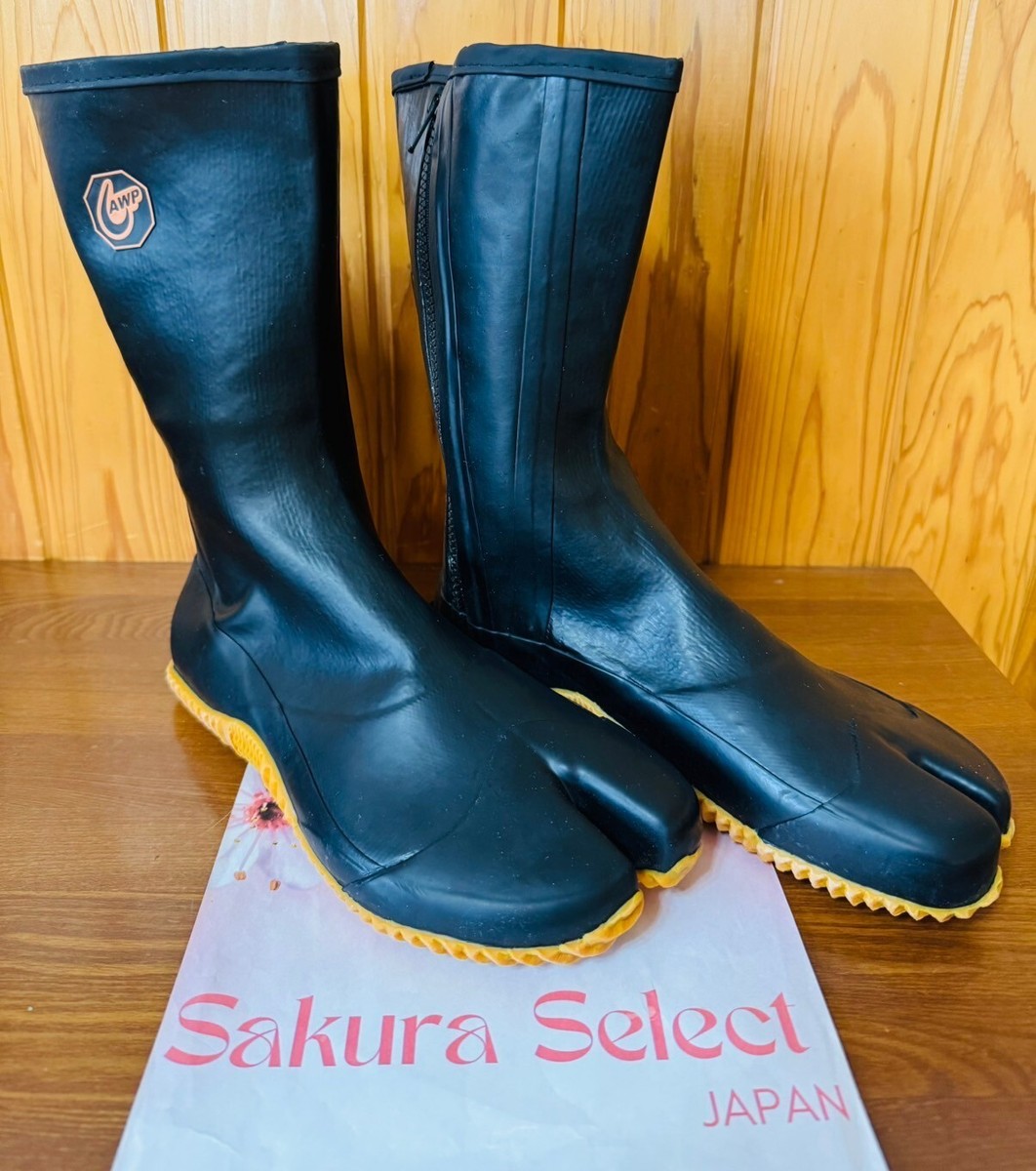 Rikio Waterproof Rubber Tabi Japanese Ninja Boots GT-01 Zipper US