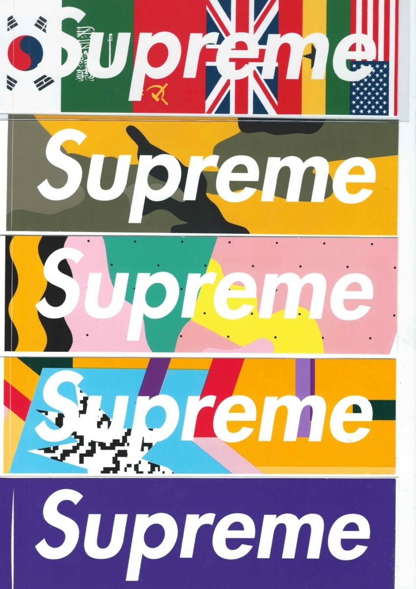 Supreme Box Logo Stickers *Drop Down Menu Many* Genuine Authentic