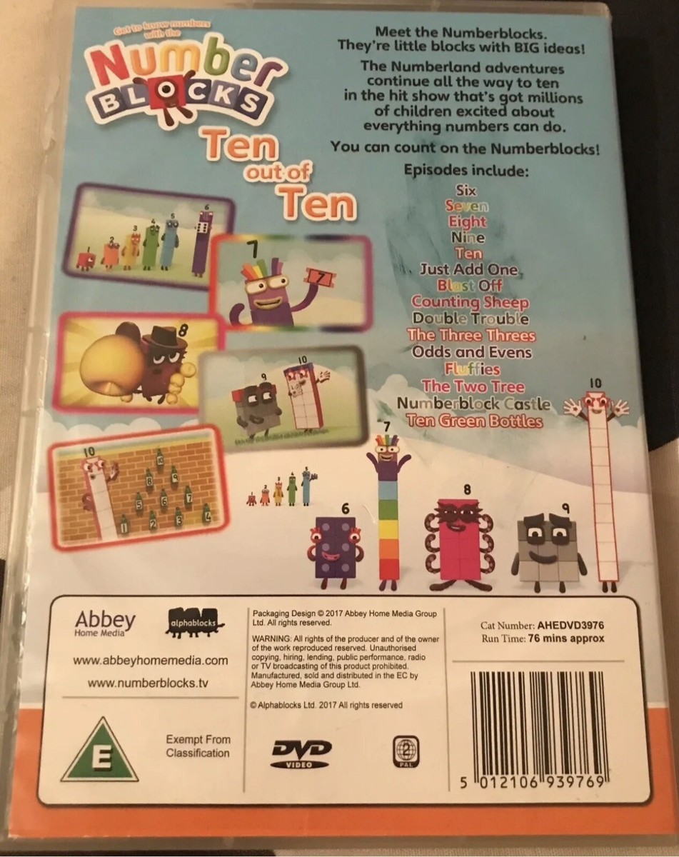 NUMBER BLOCKS DVD TEN OUT OF TEN OOP RARE VOLUME 2 CHILDRENS KIDS