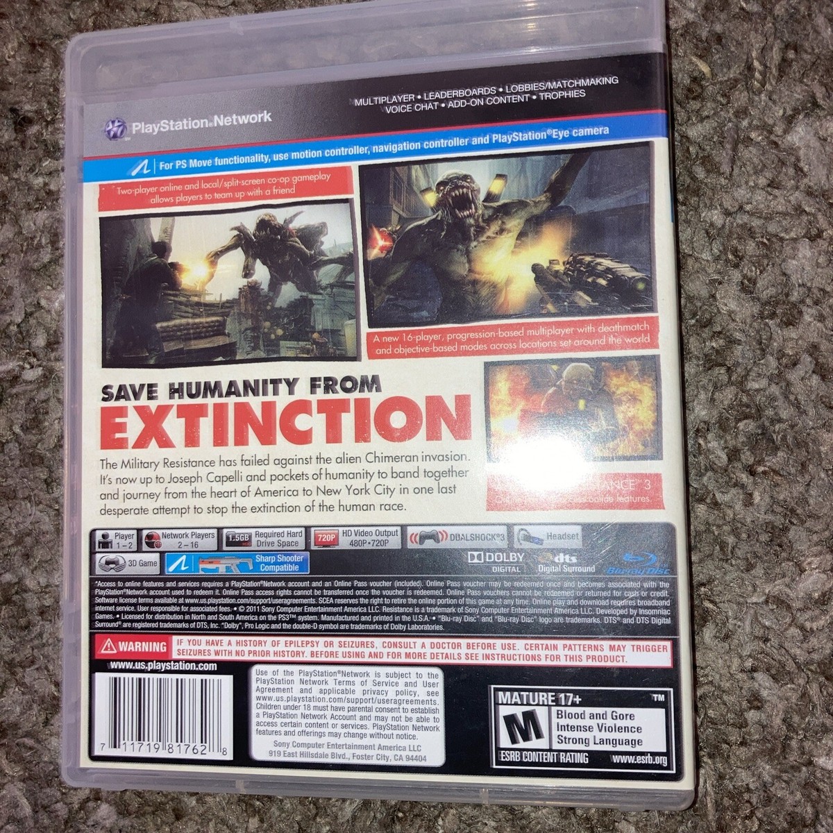 Resistance 3 PlayStation 3 | eBay