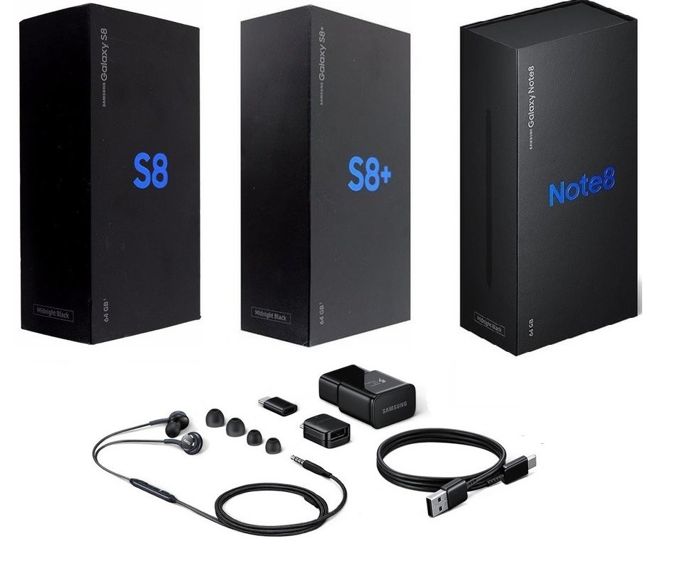 Samsung Galaxy S8 Note 8 S8 Plus S7 Original Box with All OEM