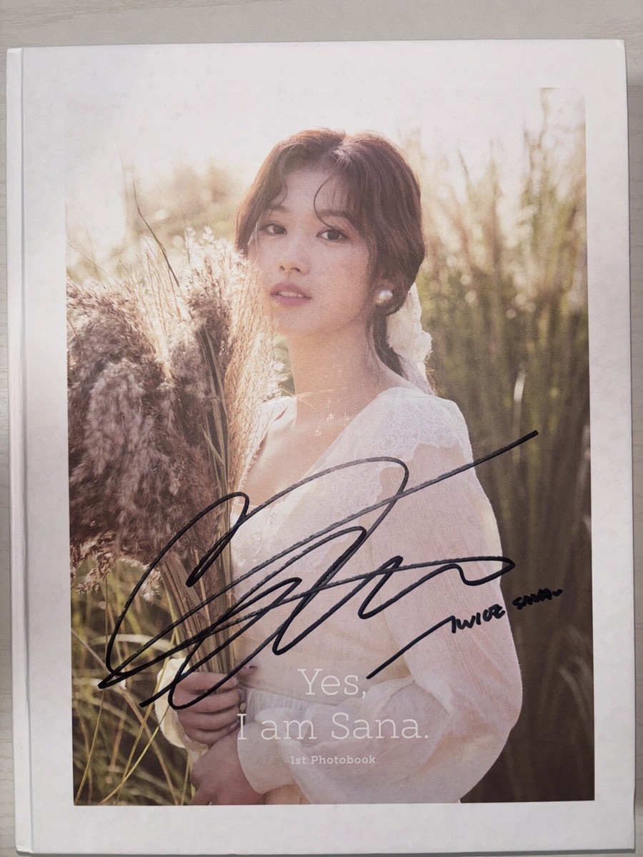 TWICE SANA [YES, I AM SANA] Autographed Signed PhotoBook Album | eBay