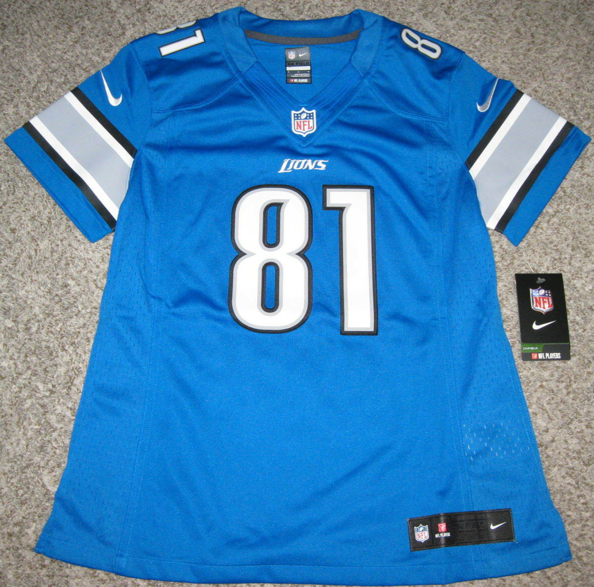 Calvin Johnson MEGATRON Detroit Lions Blue WOMEN'S Nike Limited