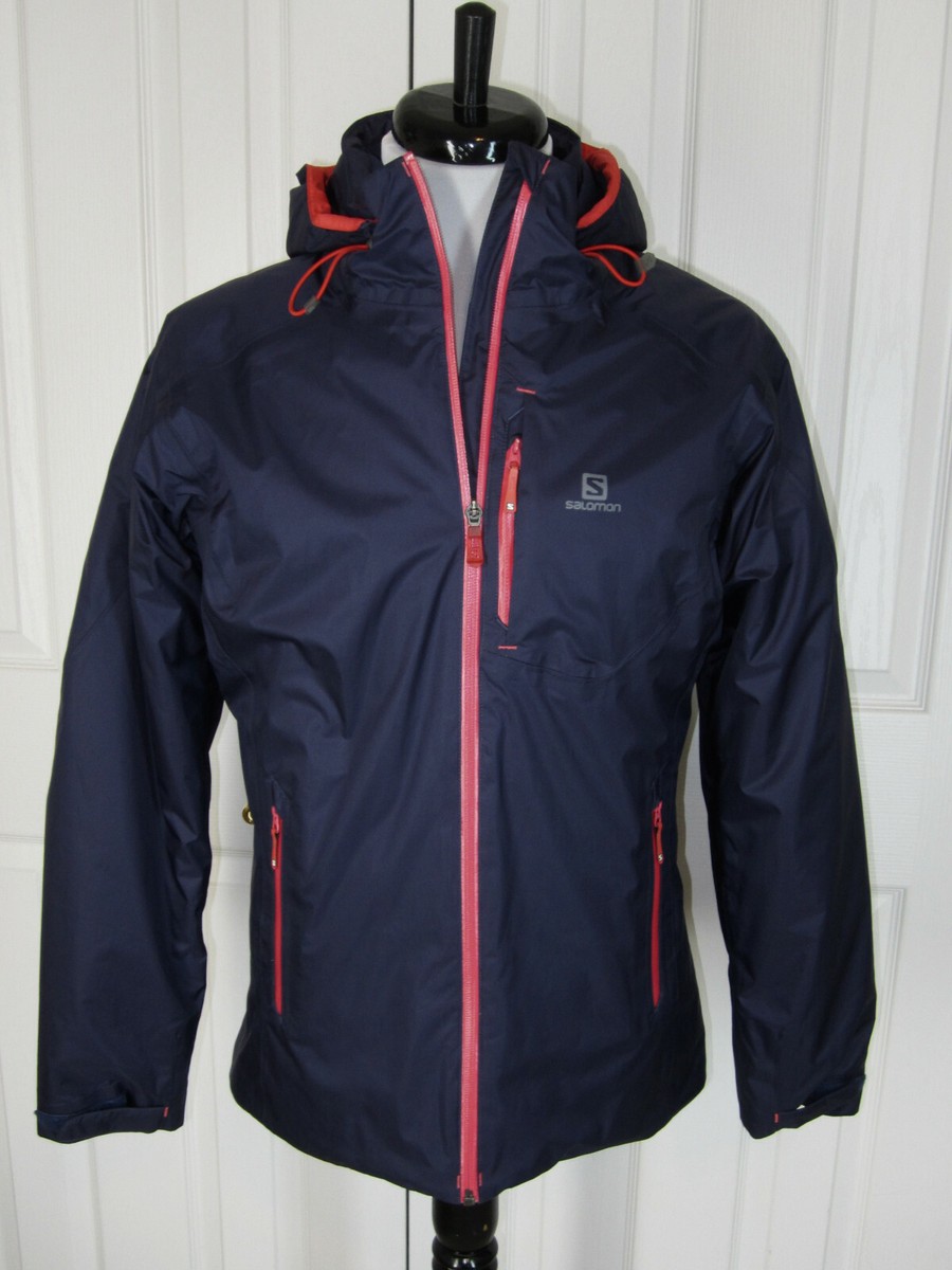 XLNT! SALOMON CLIMA PRO STORM WOMEN'S PURPLE SKI JACKET WITH HOOD