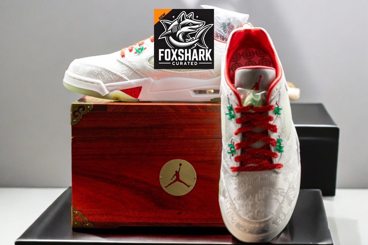 Size 8M #242 of 250 Clot X Air Jordan 5 Low White Satin Box Promo