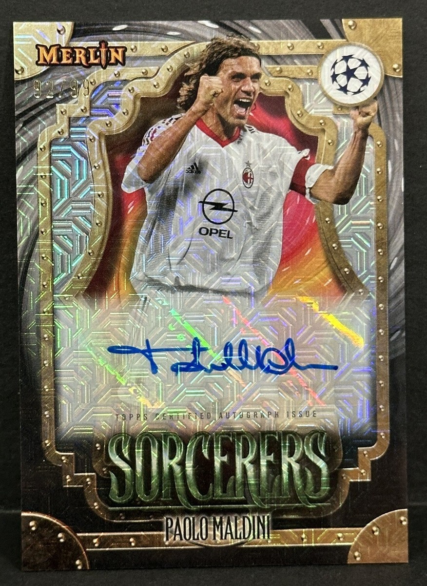 2023-24 Topps Merlin UEFA AC Milan Legend Paolo Maldini Sorcerers