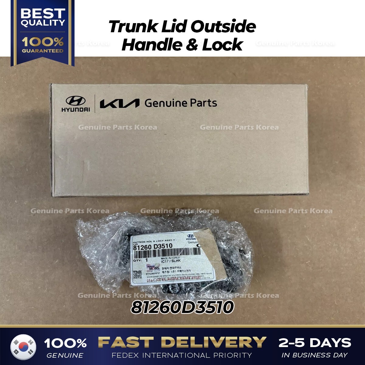 ⭐Genuine⭐ Trunk Lid Outside Handle & Lock 81260D3510 for Tuscon