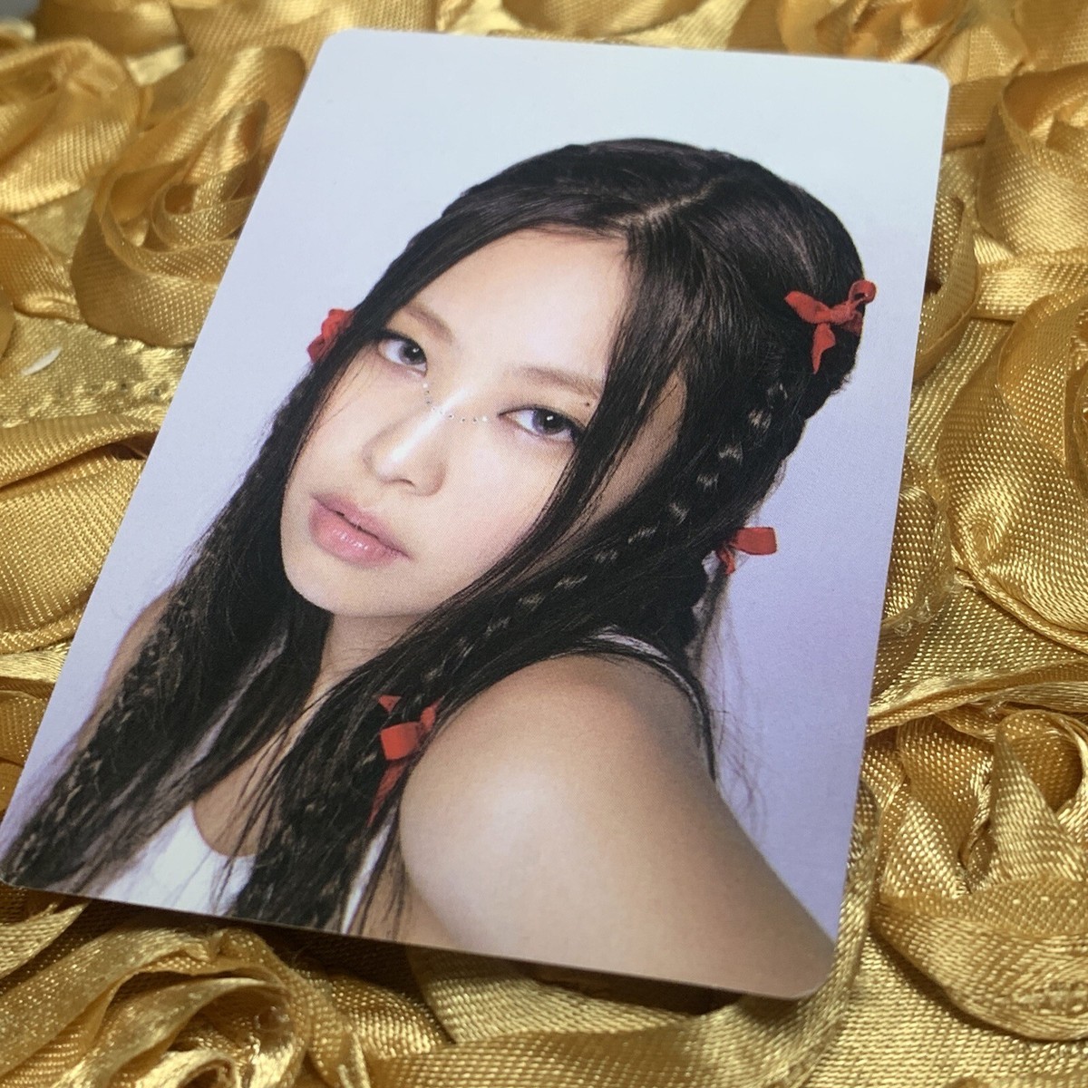 Jennie Blackpink Born Pink BLACK Edition Photocard, Fan Art Red