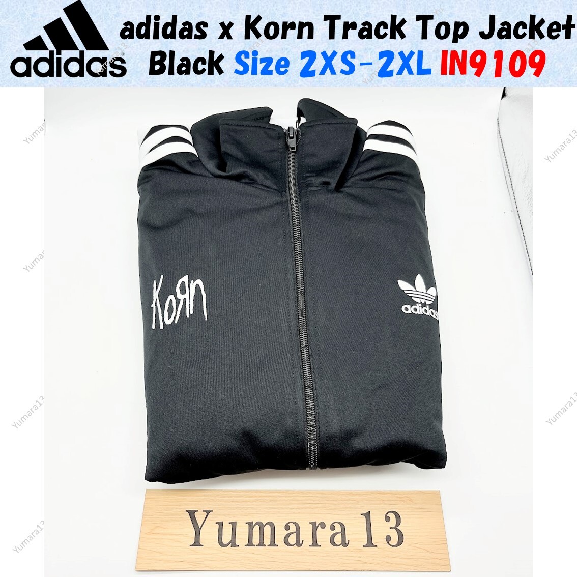 adidas x Korn Track Top Jacket Black IN9109 Size 2XS-2XL Japan