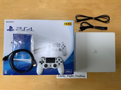 PS4 Glacier white Slim 500GB Console Box Sony PlayStation 4 [BOX