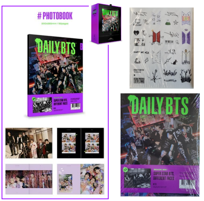BTS SEASON'S GREETINGS 2022 Photobook + tatoo stickr PhotoCard ID