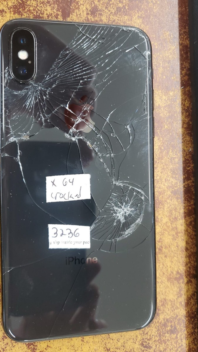 iPhone X スペースグレー 64GB 本体 液晶割れ ジャンク品 iPhone X
