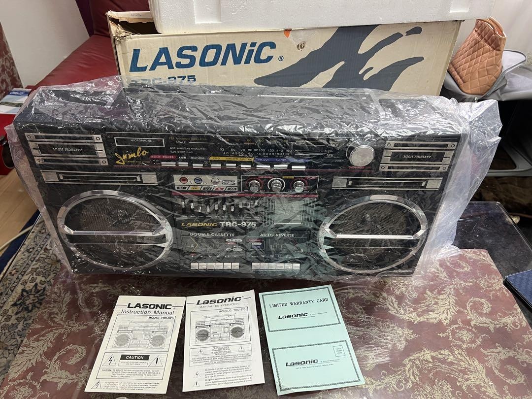 LASONIC TRC-975 Boombox Stereo Radio Cassette Player with Original