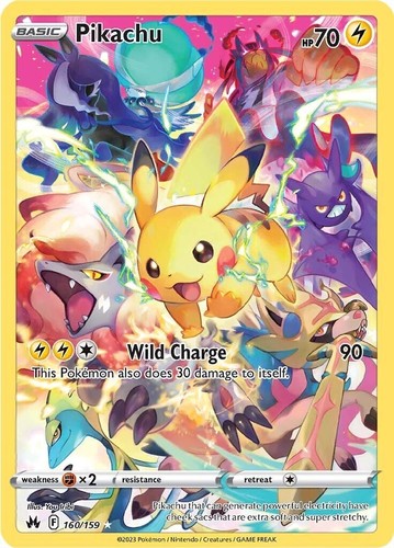 Pikachu (Secret) 160/159 Crown Zenith Holo English Pokemon Card
